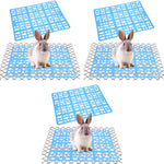 Qpets Rabbit Cage Mat for Clean Dry Habitat with 30PCS Set and 8PCS Fixed Clips | 9.8×13.5 in Plastic