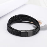 Qpets® Hand Bracelet for Men Women Stylish Skin Friendly Braided Multi-Layer Wrap Clasp Hoop Bracelet wit