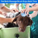 Dog Brush for Bathing, Pet Massage Brush Puppy Grooming Brush Soft Bathing and Shedding for Dogs and Cats, Dog Bath Brush Cat Cleaning Brush Pet Comb