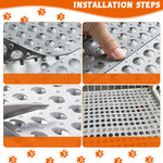 Qpets Pet Cage Mat for Dogs Cats and Rabbits with Porous Design and 30×30 cm TPE Flooring | Waterproof Non Slip Easy Clean Pads