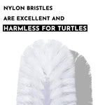 Qpets Turtles Brush for Tanks with Suction Cup and Soft Bristles featuring 7.48 in Length | Gentle Shell Cleaning Tool