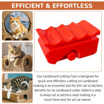 Qpets Cardboard Box Panel Cutter for DIY Cat Scratchers with Ergonomic Handle | Portable Craft Tool
