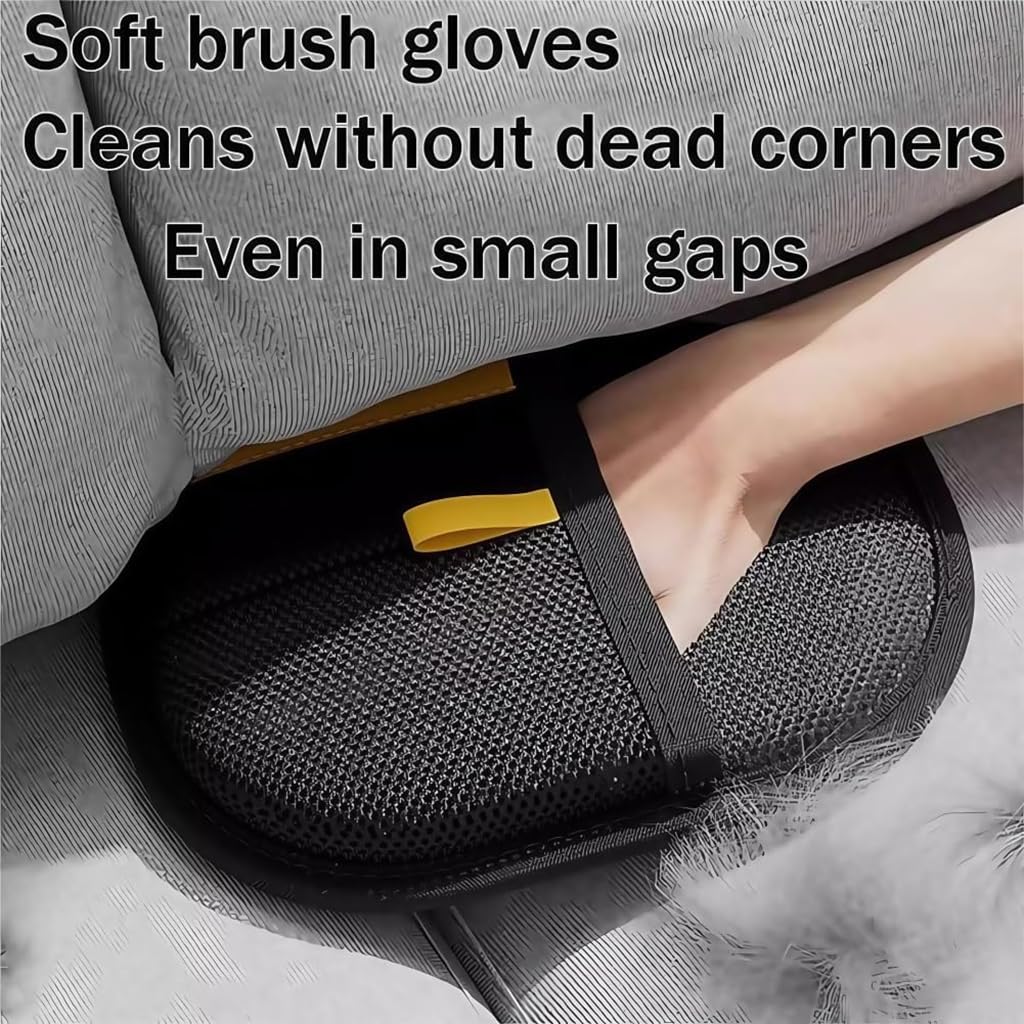 Qpets Pet Hair Removal Glove for Easy Grooming featuring Anti-Static Palm and Ventilated Mesh Fabric