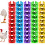 Qpets Birds Chicken Leg Rings for Poultry Identification with Laser Number Mark | 100 pcs in 5 Colors