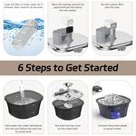 Qpets Cat Water Fountain with 1.5L Transparent Tank & Automatic Filtration | Ultra Quiet 30dB Design