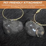 Qpets Cat Fur Keepsake Charm for Bags and Keyrings with Clear Capsule Bottle | Gift for Cat Lovers