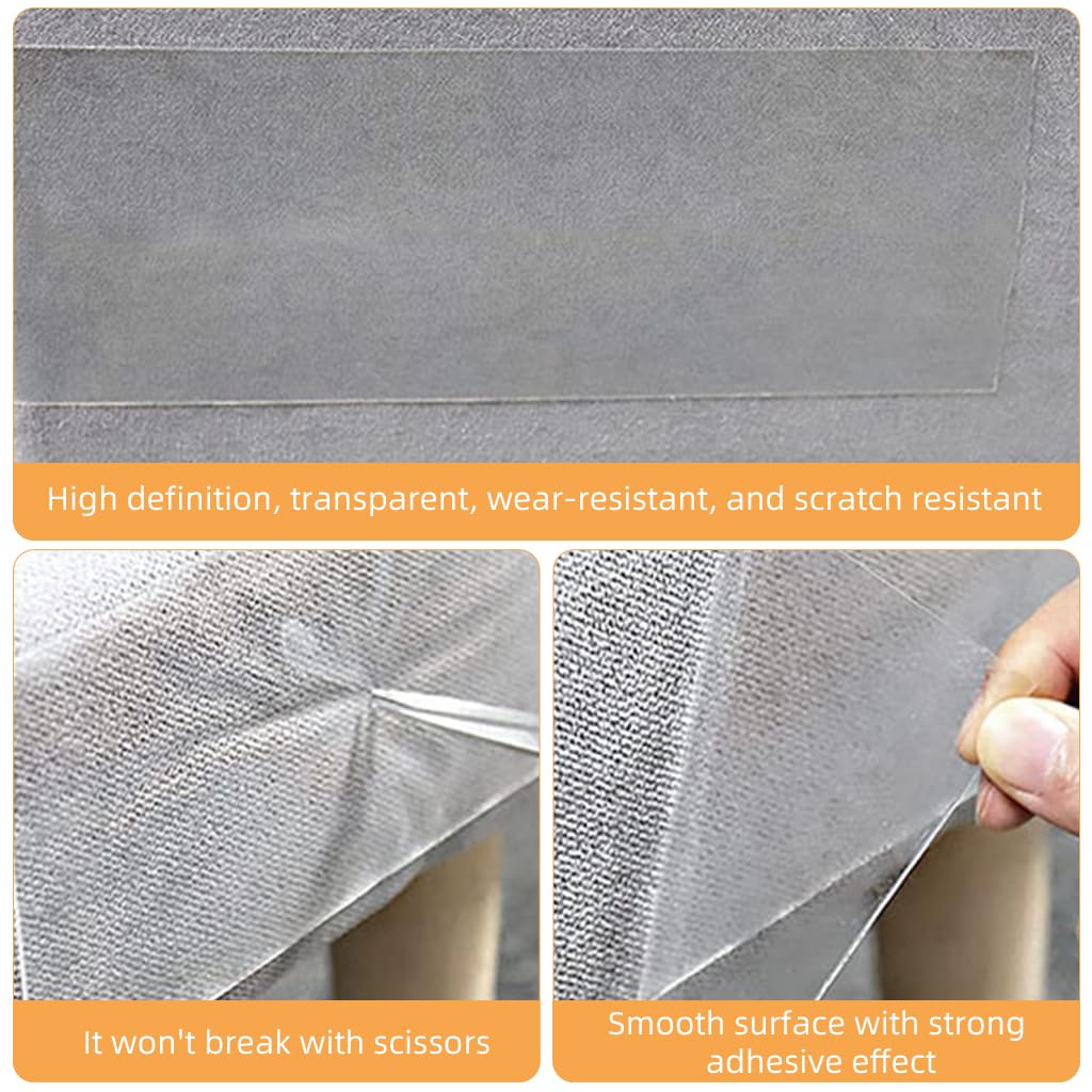 Qpets Cat Scratcher Tape for Furniture Protection with 0.12mm Thickness 45x300cm | Transparent Residue-Free Couch Shield