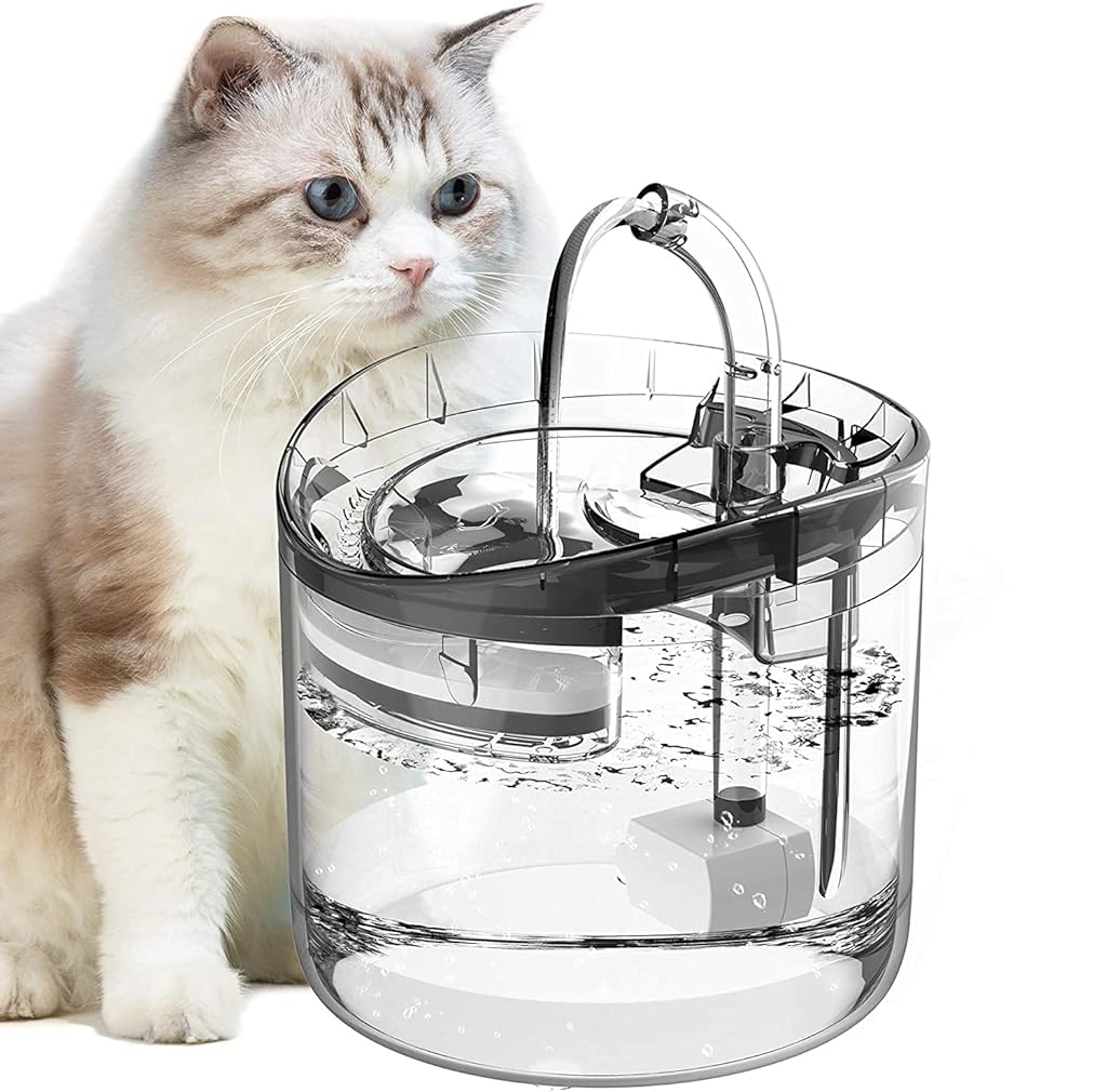 Qpets® Cat Water Fountain Filter Replacement 24PCS Arc-Shaped Washable Pet Fountain Filters with Triple Filtration System Activated Carbon