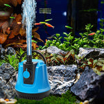 Qpets Submersible Water Pump for Aquarium Pond and Fountain featuring Adjustable Flow 85W 4.5M Lift | Low Noise Suction Cup Base 2PCS