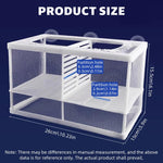 Qpets Aquarium Fish Breeding Box for Fry Protection with Suction Cups and Nylon Mesh 16x15x15.5cm 2PCS
