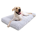 Qpets® Dog Bed for Winter Comfort, Thermal Warm Sleeping Mat for Dog House, Rose Pattern Textured Plush Soft Matress, Waterproof & Anti-Slip Bottom, Machine Washable, 2XL