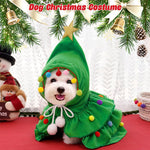 Qpets Cat Christmas Costume Set with Red Santa Hat and Scarf for Cats and Dogs | Adjustable Holiday Outfit