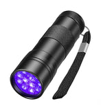 395NM UV Light Torch 12 LED UV Portable Flashlight Jade Appraisal Light Detector Lamp, Also Used for Leak, Pet Urine, Bed Bug, Scorpion, Hotel Inspection, Dry Stain(Without Battery)