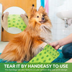 Qpets Pet Wound Care Bandage for Dogs and Cats with Bitter Anti-Lick Coating | 6 Rolls 7.5cm Self-Adhesive Stretchy Wrap