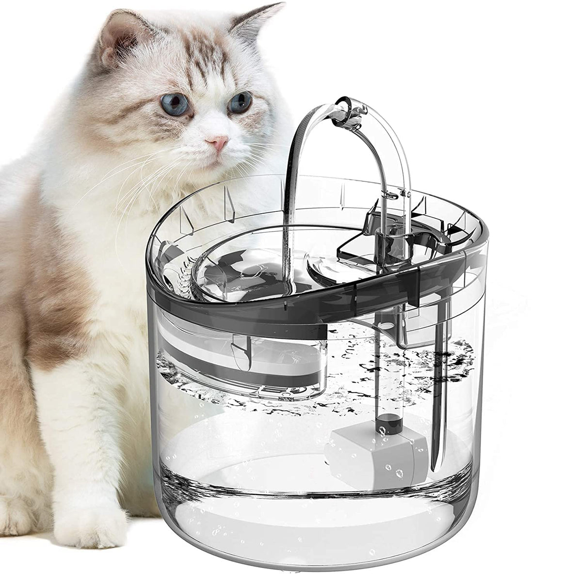 Qpets Cat Water Fountain Filter Replacements 24 pcs for 61 oz 1.8 L Fountains with Triple Filtration System Activated Carbon