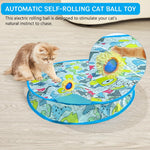 Qpets Cat Ball Toy for Active Play with 27.5 Inch Folding Tent and USB Rechargeable Design
