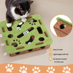 Qpets Cat Turntable Toy for Interactive Play with 3 Layer Track and Feather Teaser | Treat Dispenser and ABS Construction