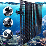 Qpets Fish Tank Dividers Kit for Aquariums with 4 Suction Cups and 30x30 cm Mesh PP Panels | Safe Separation for Fish Turtles and Lizards