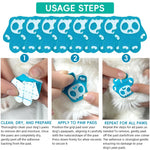 Qpets Dog Paw Protector Pads for Walking with 8Pack 50x46mm Size and Silicone Nubs | Water Resistant Self Adhesive Pads for Senior Dogs