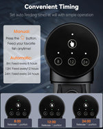 Qpets Automatic Fish Feeder for Aquariums with 200ml Capacity and Moisture Proof Lid | Adjustable Feeding Timer