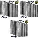 Qpets® 12PCS Fish Tank Divider Kit Mesh Screen with Suction Cups PP Plastic Aquarium Isolation Board Separator for Dividing Fish Turtles Lizards 30x30cm