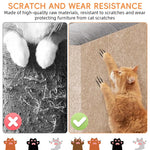 Qpets® Cat Scratch Pad, Scratch Pad for Cats, Wall Cat Scratcher Mat (40x100cm) Cuttable Adhesive Cat Scratching Mat for Wall, Cabinet, Couch, Floor