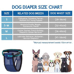 Qpets® Pet Use Breathable Reusable Dog Diapers Female with 3 Absorbption Cotton Pad Comfort Doggy for Puppy L Recommended Waist 15.7-19.2 3 PCS