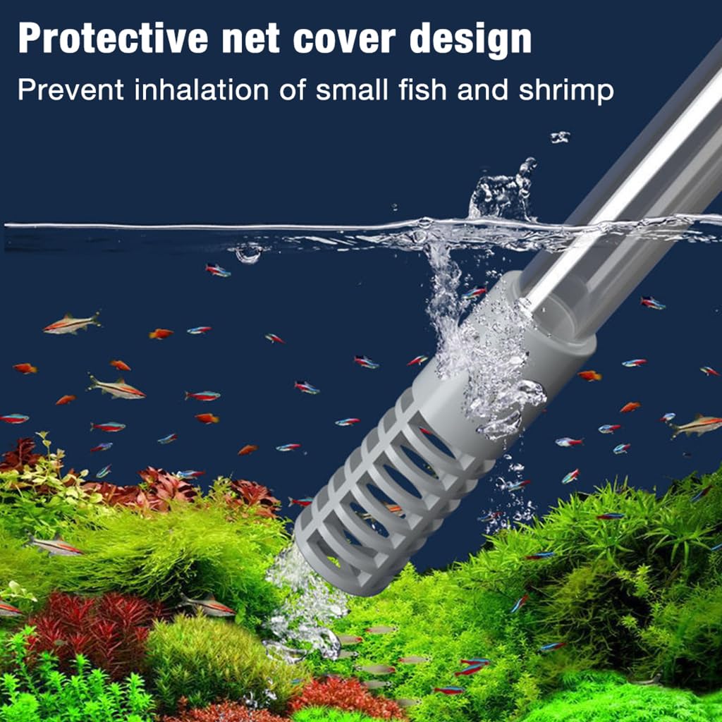 2.2m Manual Fish Tank Vacuum Gravel Remove Siphon System Fish Tank Bottom Cleaning System Aquarium Debris & Waste Cleaning System Aquarium Cleaning Tools