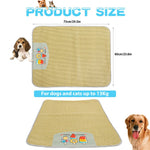 Qpets Cat Bed Mat for Summer Cooling with Rattan Surface 75×60cm | Washable Pet Pad