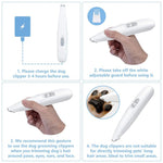 Qpets® Professional Cat Dog Trimmer for Paw - Cordless Pet Grooming Clipper with USB Recharge, Two-Speed Quiet Motor, Skin-Friendly Stainless & Ceramic Blade, Compact Design for Cat and Dog Care