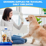 Qpets Pet Grooming Mitts 6 Counts for Dogs and Cats with Waterless Cleaning | Gentle Fur and Dirt Removal