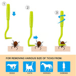 Qpets® 14PCS Dog Tick Flea Remover Kit for Dogs Cats Grooming Tools Set Lice Tweezer Comb