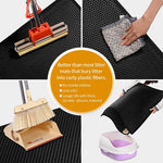 Qpets Cat Litter Mat for Litter Box with Double Layer Honeycomb Design 45×60 cm Black Eva