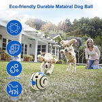 Qpets Interactive Dog Toy Ball for Fetch and Training with 14cm Glow Sound Tubes | Eco PVC