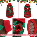 Qpets Dog Sweater for Winter with Ribbed Cuffs and Hemline 28cm Length Red Knit | Small Dogs