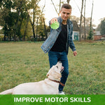 Qpets Dog Ball Toy for Interactive Play featuring Zip-up Plush Cover and 3.94cm Design | Battery Operated Fun for Dogs and Cats