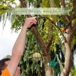 Qpets Metal Wire Bird Feeder for Suet Balls and Nuts featuring 2.76 in Ball Shape | Ideal for Garden and Balcony