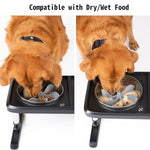 Qpets® Cat and Dog Feeder Slow Healthy Pet Bowl Silicone Spiral Feeding Wet Dry Separation Aiding Digestion Suction Cups Compatible with 5.5-8.5 Inch Bowls 2PCS