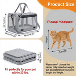 Qpets Cat and Small Dog Carrier Bag with Five-Side Mesh, Foldable Storage and Adjustable Strap
