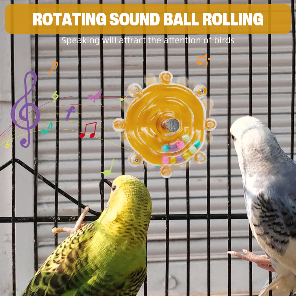 Qpets Bird Foraging Spin Wheel with Smooth Rotation for Parakeets, Cockatiels and Conures