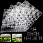 Qpets® Aquarium Lid Hood Fish Tank Cover Plastic Grid Panel with Clips for Terrarium and Aquarium Use