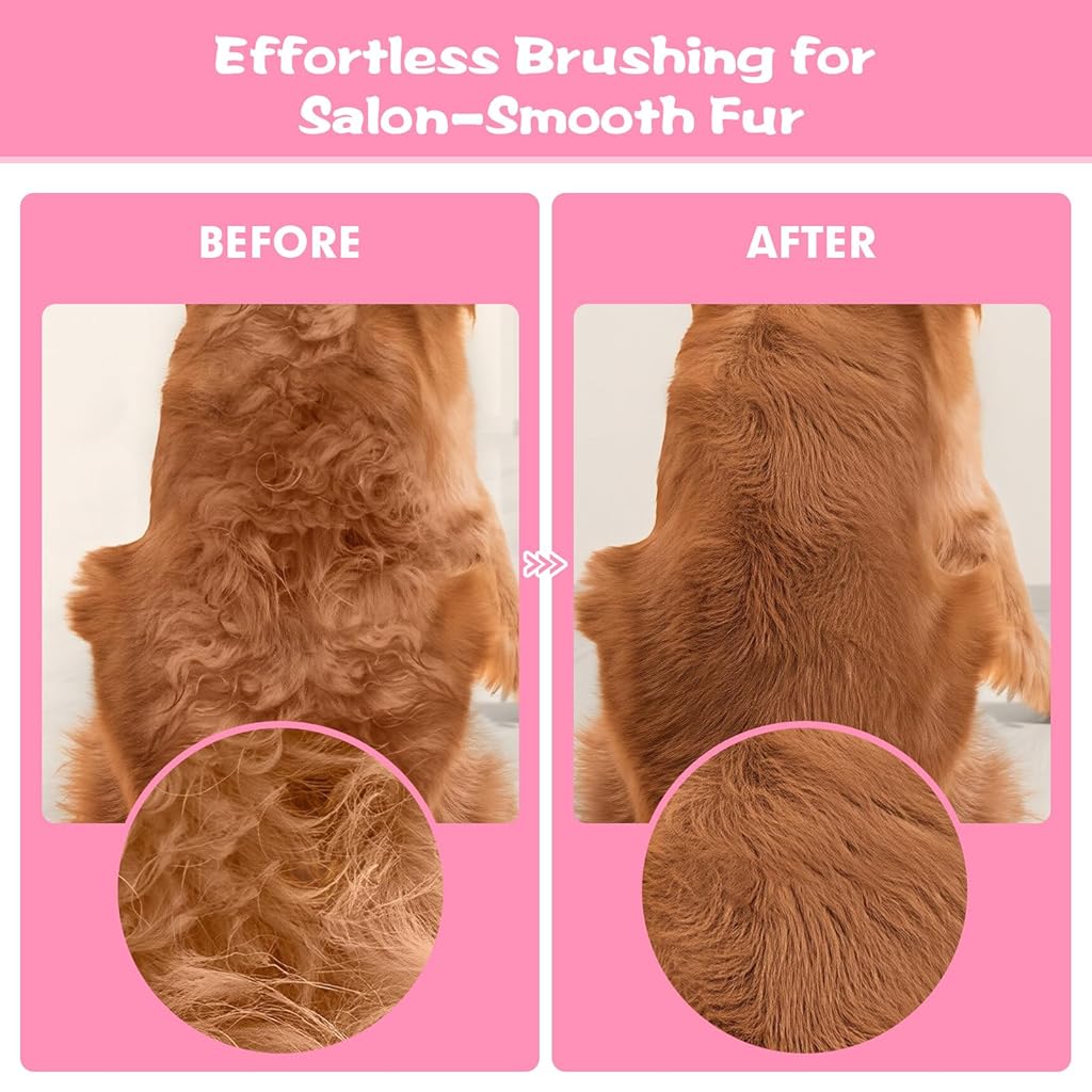 Qpets® Dog Grooming Kit, Pet Stainless Steel Flea Comb for Dogs and Cats, Reliable Grooming Tool Removes Fleas, Tangles, and Loose Hair for Effective Pet Hair Maintenance and Healthy Coat Care