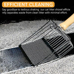 Qpets Cat Litter Scoop for Fast Cleaning with 2 Sifter Holes 3–10mm | Metal and Wooden Handle