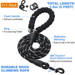 Qpets No Pull Dog Harness for Medium and Large Dogs with 1.5 m Lead featuring Reflective Mesh | Adjustable Oxford Vest for Safe Night Walking