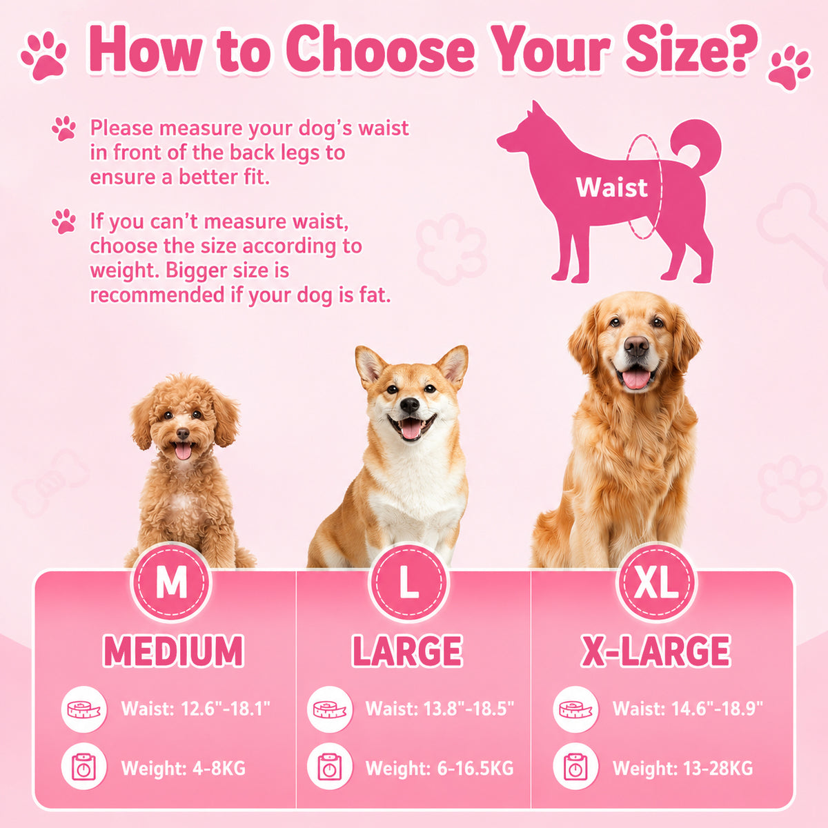 Qpets 10 Pack Single-Use Female Dog Diapers, XL, with Absorbent and Breathable Design