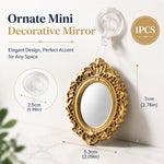 Qpets Betta Fish Floating Mirror Tank Decor with PVC Frame, Glass Mirror and Tool-Free Setup