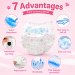 Qpets 10 Pack Single-Use Female Dog Diapers, XL, with Absorbent and Breathable Design