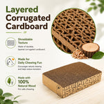 Qpets Bird Chew Toy and Resting Perch Platform for Small Birds, Natural Cardboard Material