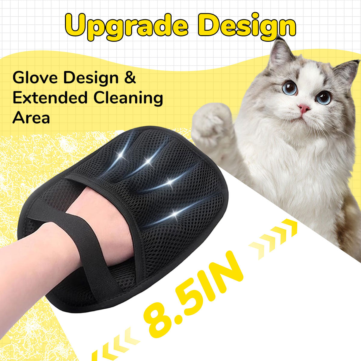 Qpets® Pet Hair Remover Gloves