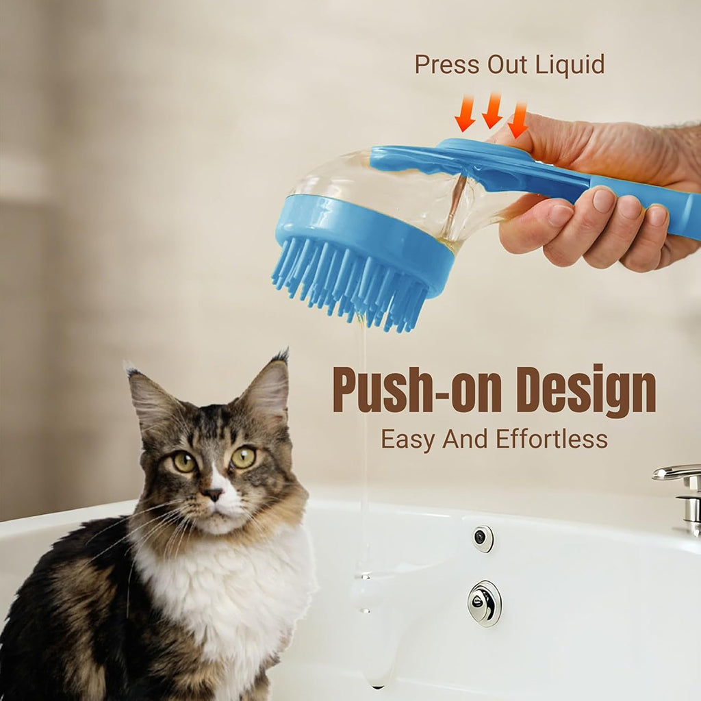 Qpets® Pet Bath Brush for Dogs and Cats